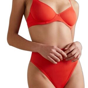 SKIMS Jelly Sheer Set - Underwired Bra (38C) & Matching High Rise Brief(M)